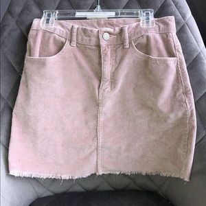 light pink corduroy skirt